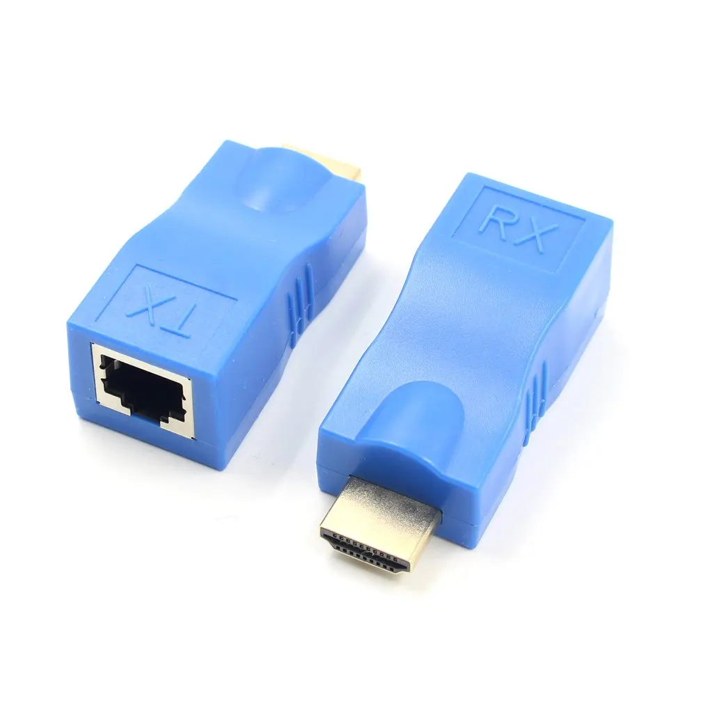 HDMI-совместимый удлинитель передатчик TX/RX адаптер Сетевой RJ45 CAT5E CAT6 Ethernet LAN без HDCP |