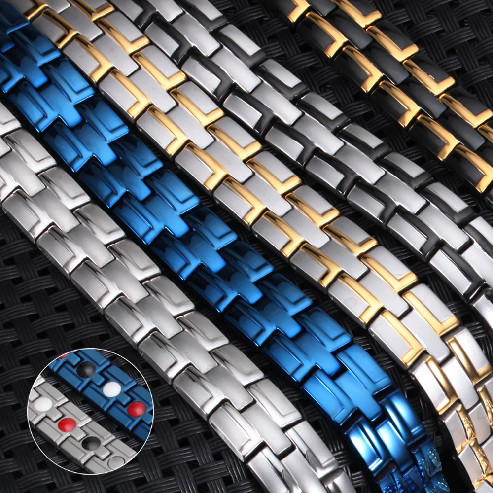 Здоровый Магнитный браслет мужской из нержавеющей стали магнитный Мужская