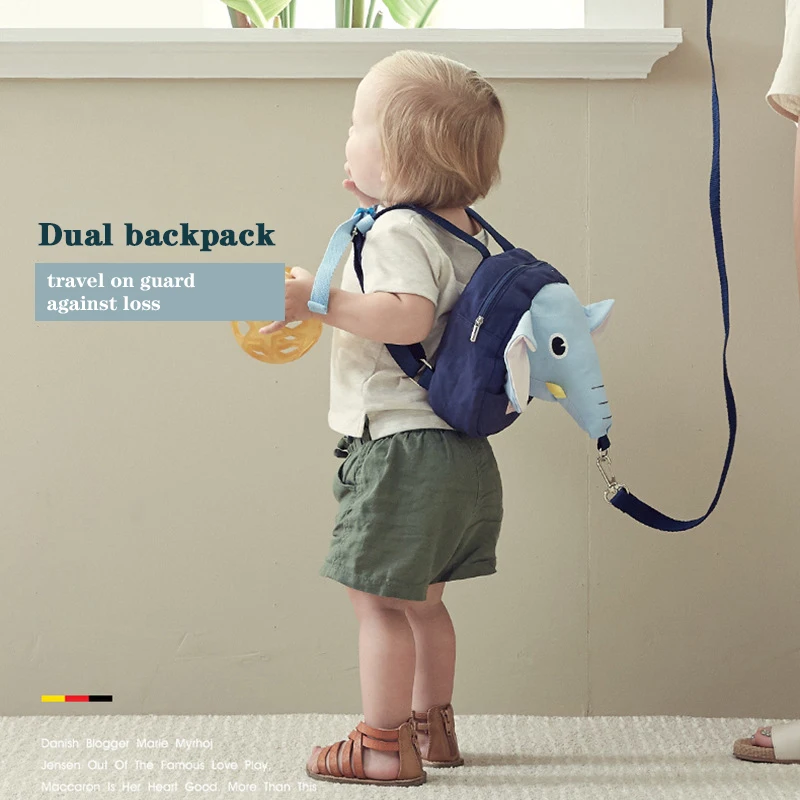 

Lost-proof baby elephant backpack lost-proof rope baby backpack lost-proof rope bag for children