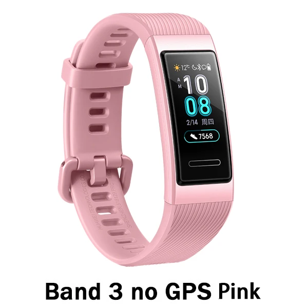 Band 3 Pink Huawei Band 3 Pro Band 3 Смарт-браслет 3 0,95 дюймов трекер для плавания Водонепроницаемый Bluetooth фитнес-трекер сенсорный экран - Цвет: Band 3 Pink
