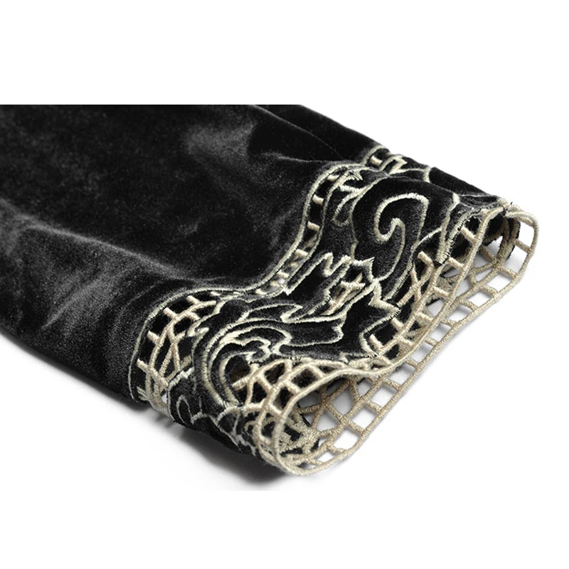 

SEQINYY Velvet Midi Dress Black Spring Autumn New Fashion Design Women Runway Hollow out High Quality A-line Elegant