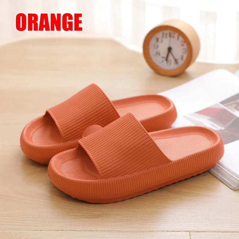 

Women Fashion Platform Slippers Summer EVA Soft Sole Beach Slide Sandals Men Couple's Indoor Bathroom Anti-Slip Shoes Home