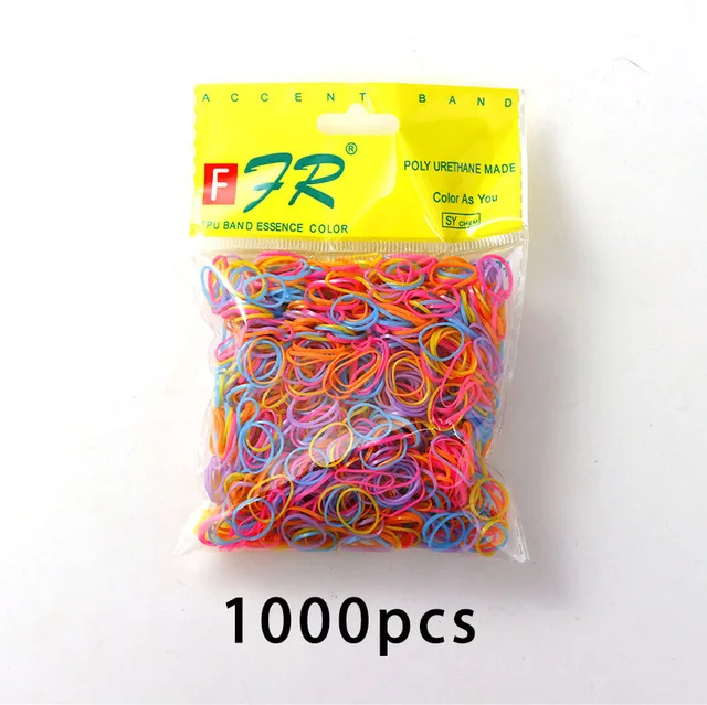 

1000pcs/lot Baby Disposable Gum Elastic Hair Bands Ponytail Holder Rubber Hair Band Girls Scrunchies Children Hair Accessories