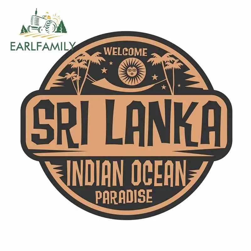 

EARLFAMILY 13 см для Шри-Ланки, мотоциклетные автомобильные наклейки на бампер, виниловая автомобильная пленка, наклейка для ремонта, устойчивая к царапинам для JDM SUV RV