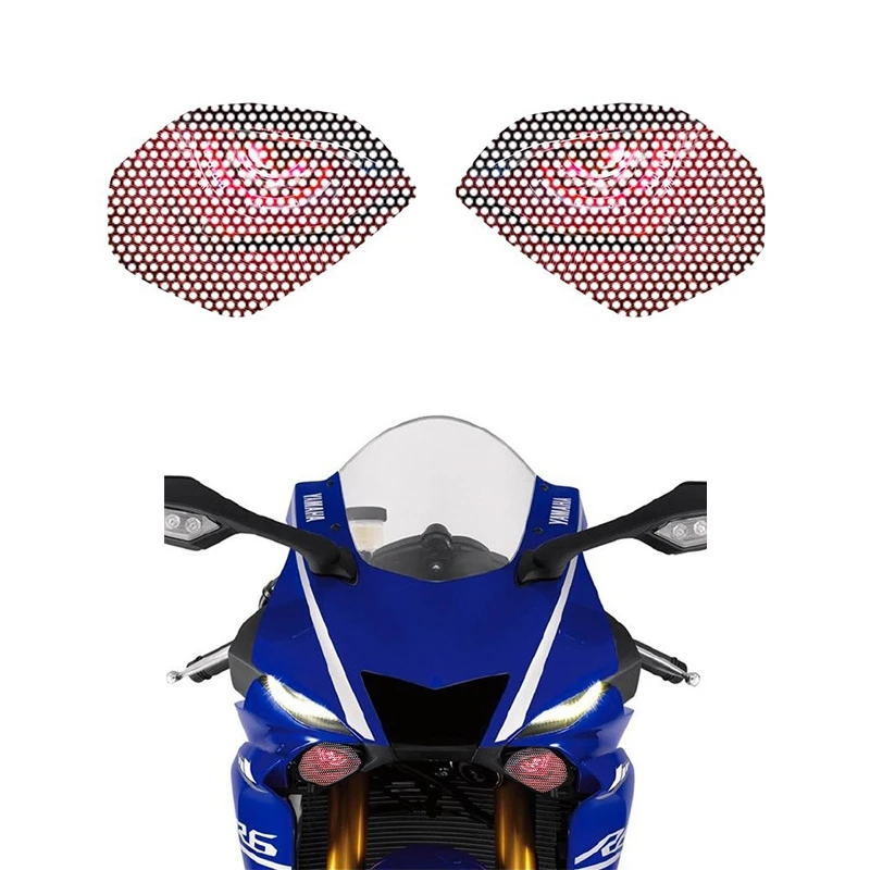 Наклейка для защиты фар мотоцикла наклейки глаз подходит Yamaha YZF R1 2015 2018|Наклейки