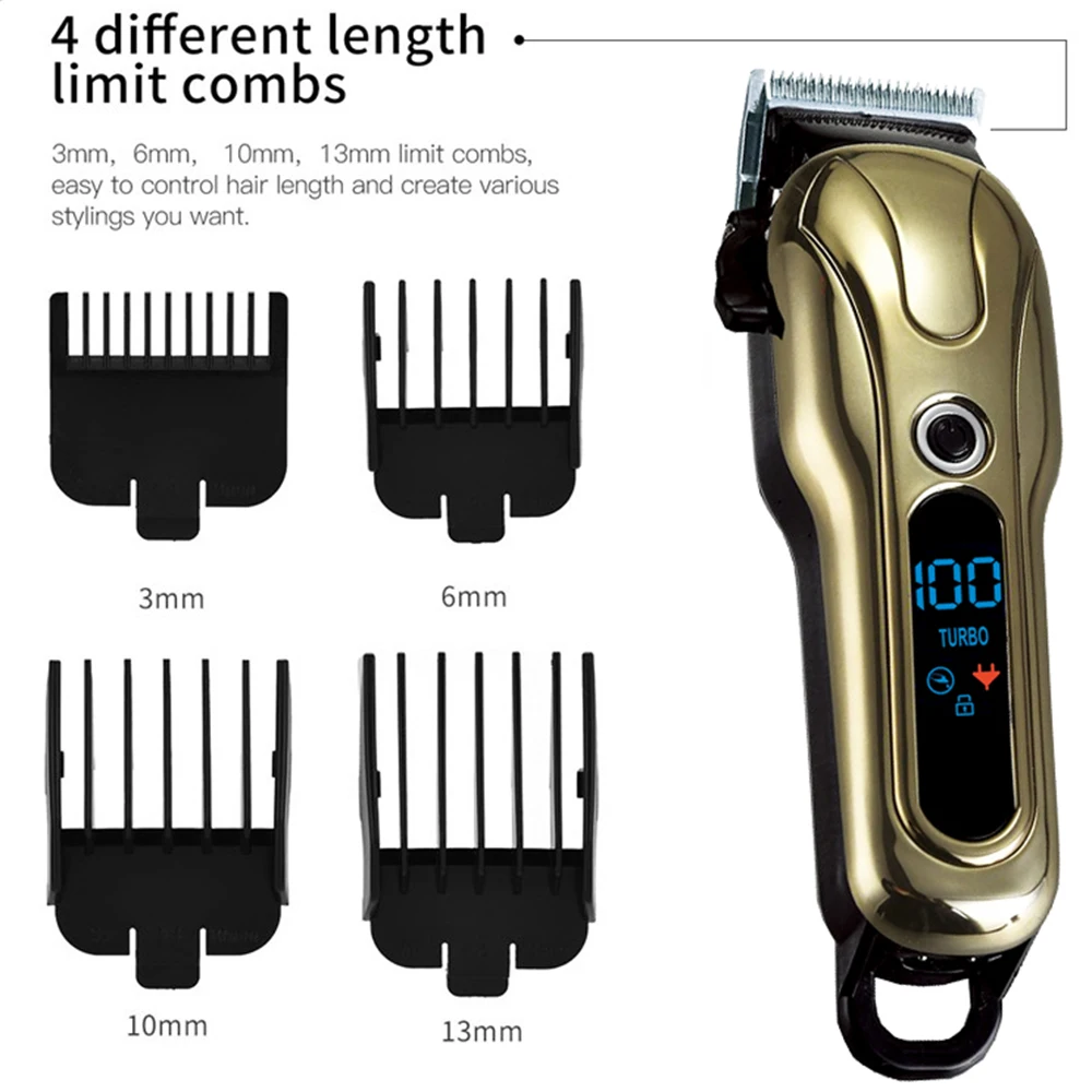 

Hair Clipper Two Speed Motor Professional Hair Trimmer For Men Hairdressing Kemei Hair Clipper Pro Electric Hair Cutting Machine
