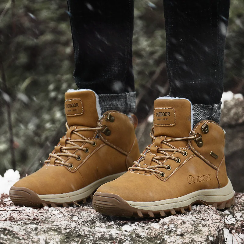 

Men Hiking Shoes Waterproof Leather Shoes Climbing & Fishing Shoes Pop Popular Outdoor Shoes Man High Top Winter Boots 569