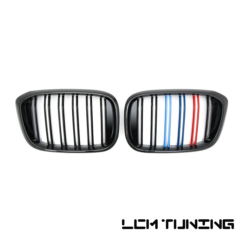 Замена Стиль ABS Пластик двойные рейки Передняя решетка Накладка для бмв X3 G01 X4 G02