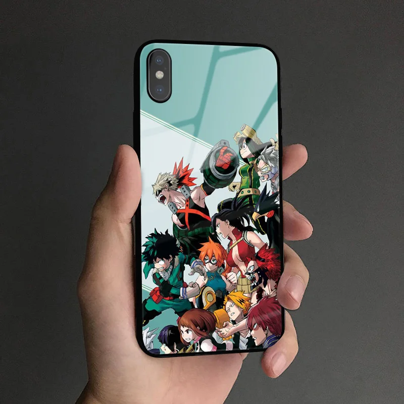 MYHEROA 1 Boku no My Hero Academy аниме мягкий силиконовый стеклянный чехол для телефона, чехол для Apple iPhone 6 6s 7 8 plus x xr xs 11Pro max - Цвет: MYHEROA 1