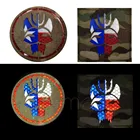 Нашивка с ИК-печатью, команда инфракрасных морских котиков, нашивки с переворотом, военные камуфляжные Светоотражающие нашивки с крючком и петлей Мультикам, значок