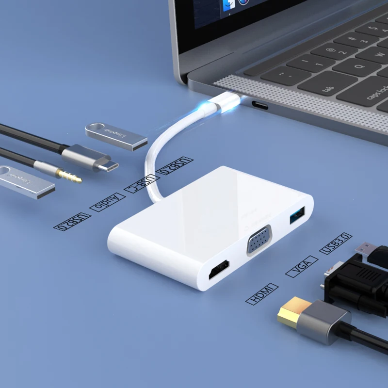 7 в 1 usb хаб играть и подключите 4k hdmi