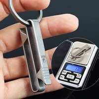 titanium simple keychain luxury car key ring waist hanging buckle belt carbine super lightweight key holder for man best gift