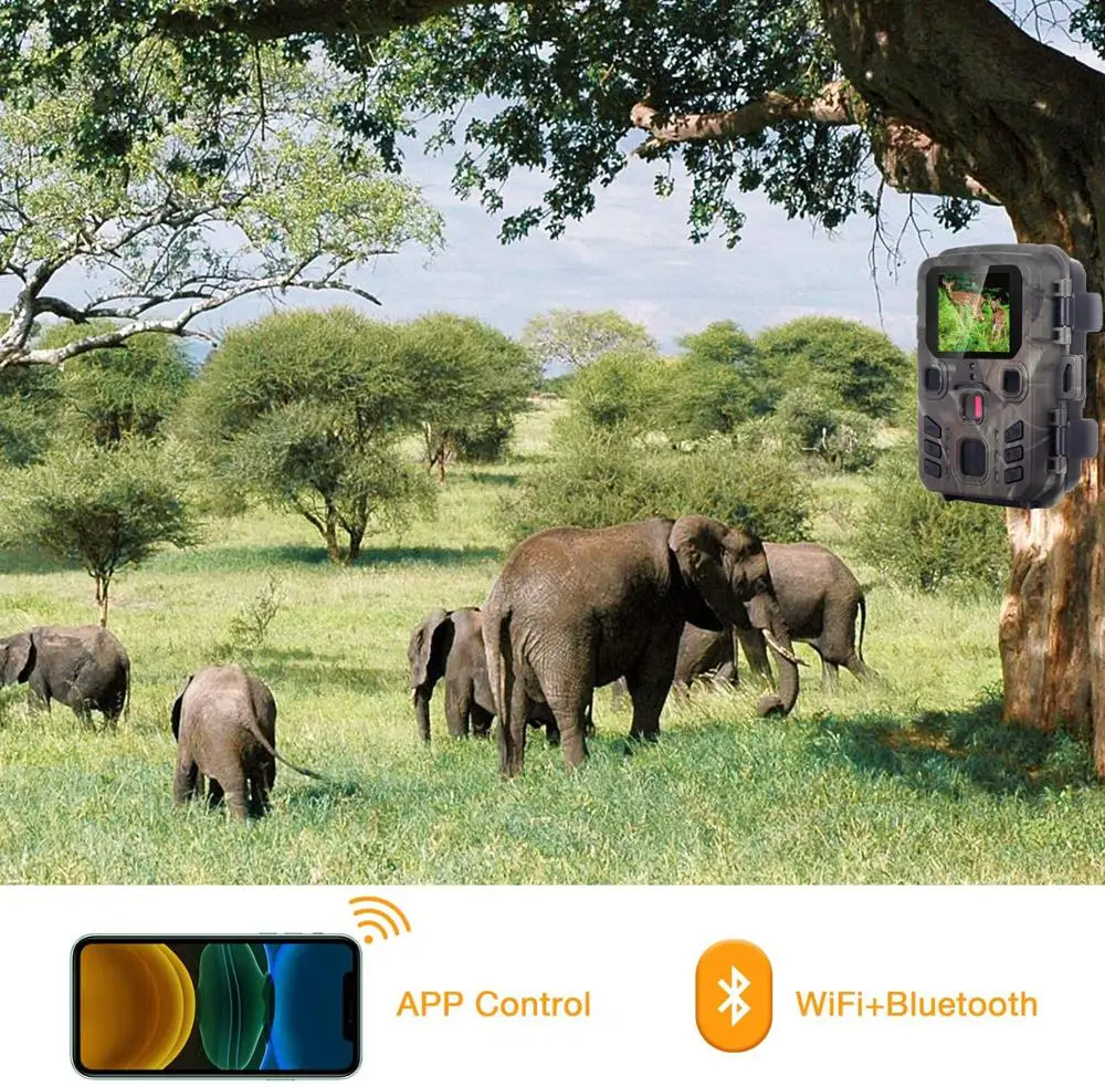 Шоу WI FI Bluetooth Trail Камера приложение Управление Дикая Охота s 301 24MP 1296P Ночное