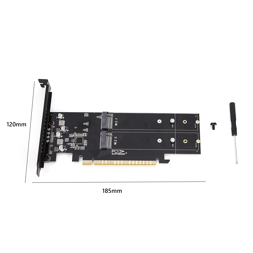 

m.2 X16 TO 4X NVME PCIE3.0 GEN3 X16 TO 4*NVME RAID CARD PCI-E VROC CARD RAID Hyper M.2X16 M2X16 4X X4 NVME*4 RAID