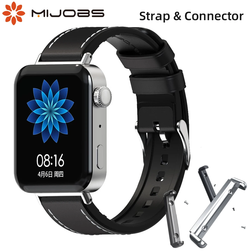 Ремешок кожаный для Xiaomi Mi сменный Браслет с разъемом часов | Электроника