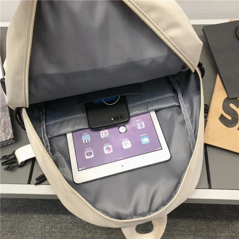 

Classic New Waterproof Nylon Women Backpack Female Large Capacity Insert Buckle Backpack Schoolbag For Teenage Girls Travel Bags