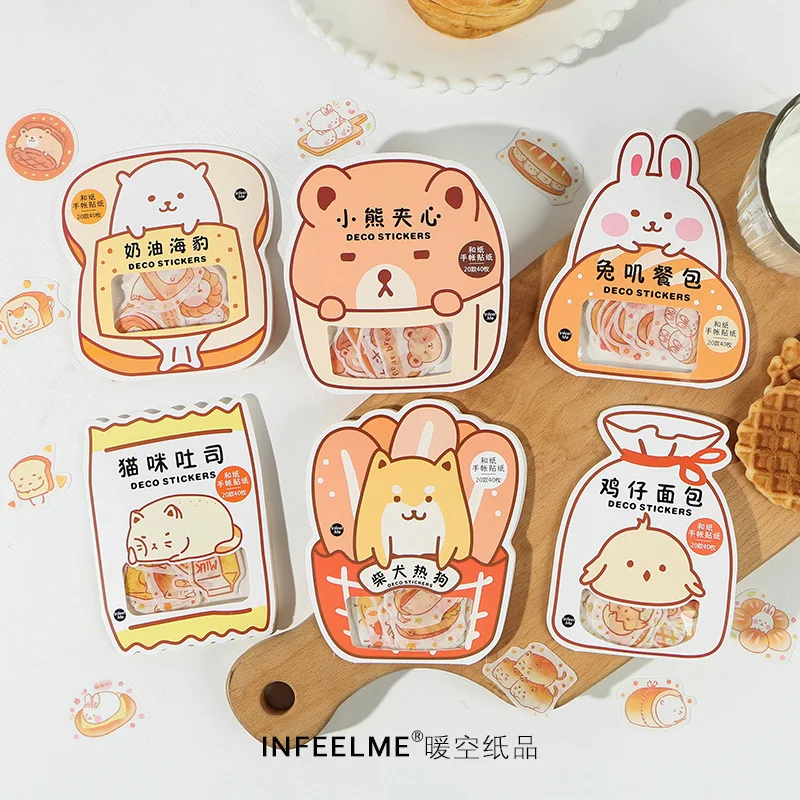 40 шт./лот Kawaii бумажная мини наклейка для хлеба сумка сделай сам дневник