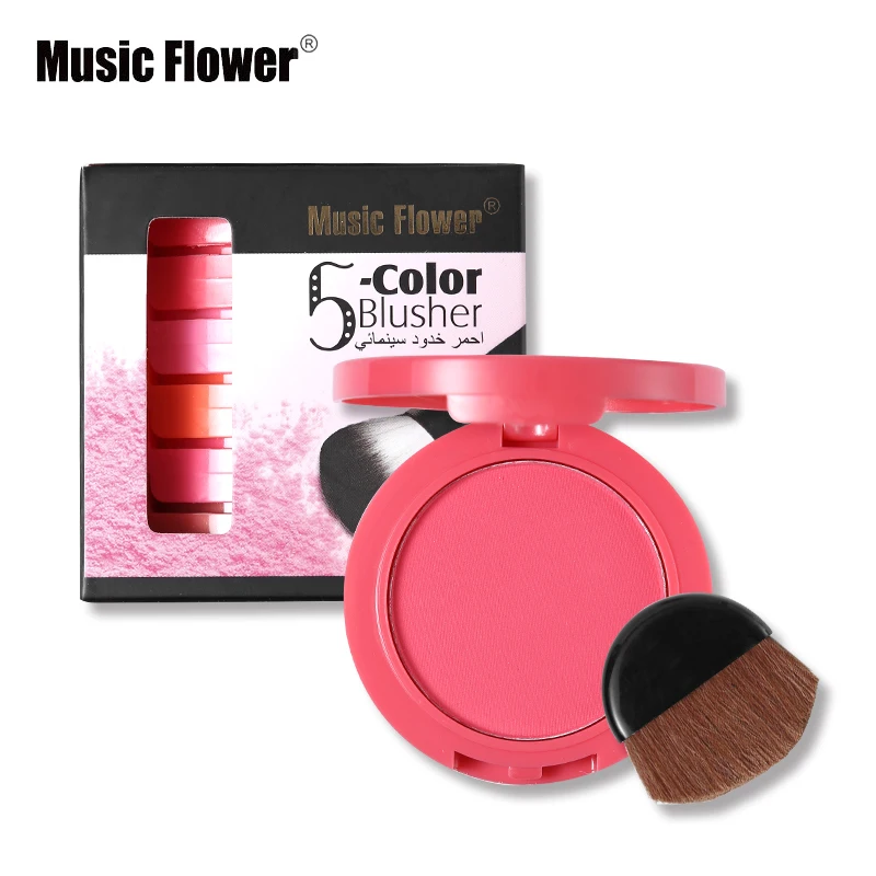 Фирменный набор для макияжа с музыкальным цветком 5 в 1 цвета румяна водостойкая