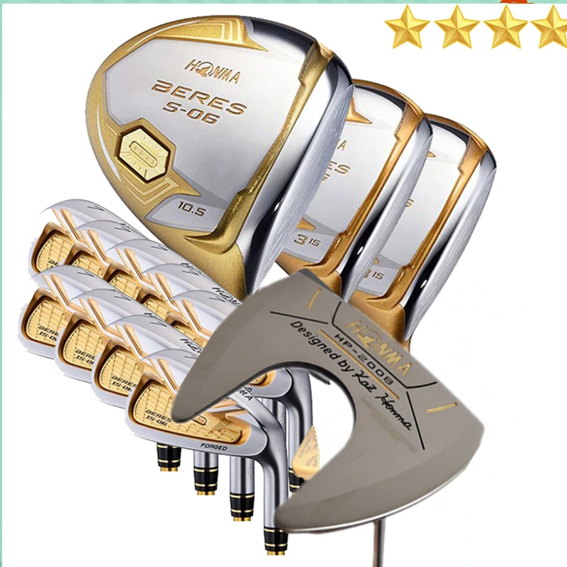Новые клюшки для гольфа Honor S 06 4 звезды комплект + 3/5 fairway wood iron putter и графитовый Вал