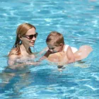 Надувной детский плавательный поплавок с навесом, аксессуары для бассейна для младенцев, круг для купания, Летние Водные Игрушки для малышей