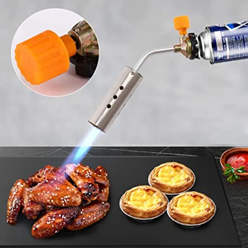Portable Flamethrower Burner Welding Torch Butane Gas Blow Hand Ignition Camping BBQ Tool High Temperature |