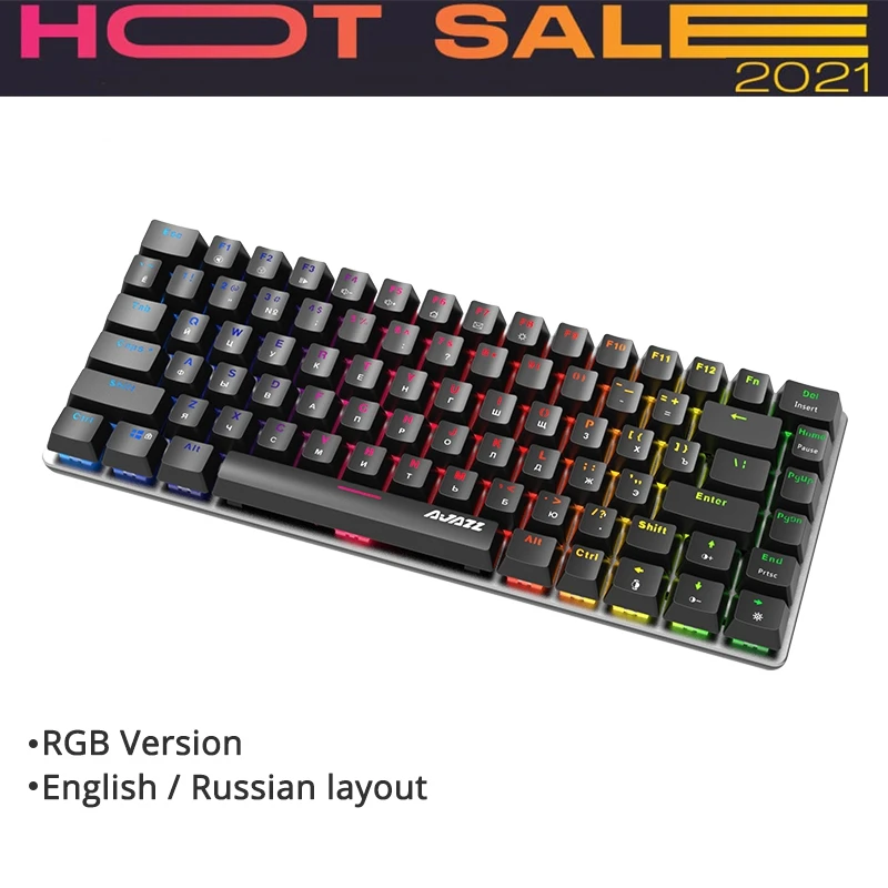 Механическая клавиатура Ak33 игровая Проводная с русской и английской раскладкой