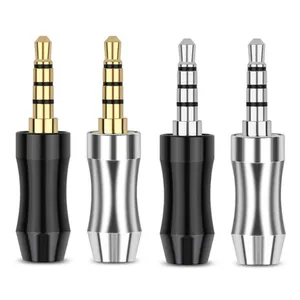 Hifi 3,5 мм сбалансированные штекеры 4-полюсная медная позолоченная родиевая Вилка для наушников металлический адаптер для сращивания Audio Jack разъемы для динамиков