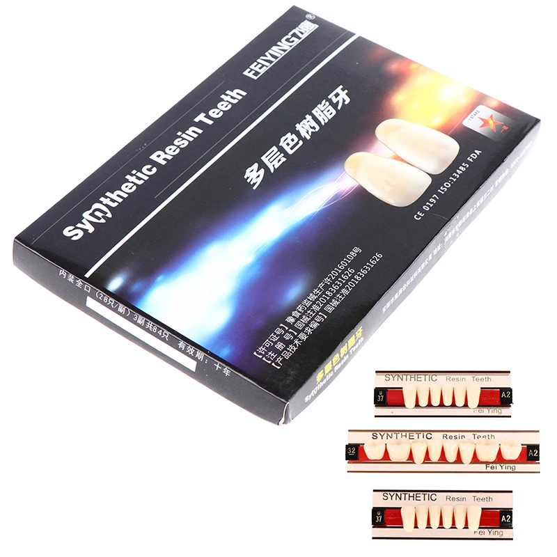 

3 Set /box/84 Pieces Small Medium Big Dental Synthetic Polymer Teeth Full Set Resin Denture Dental Teeth