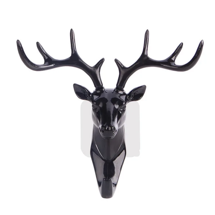 

Wall Hanging Hook Vintage Deer Head Antlers for Hanging Clothes Hat Scarf Key Deer Horns Hanger Rack Wall Decoration Hanger