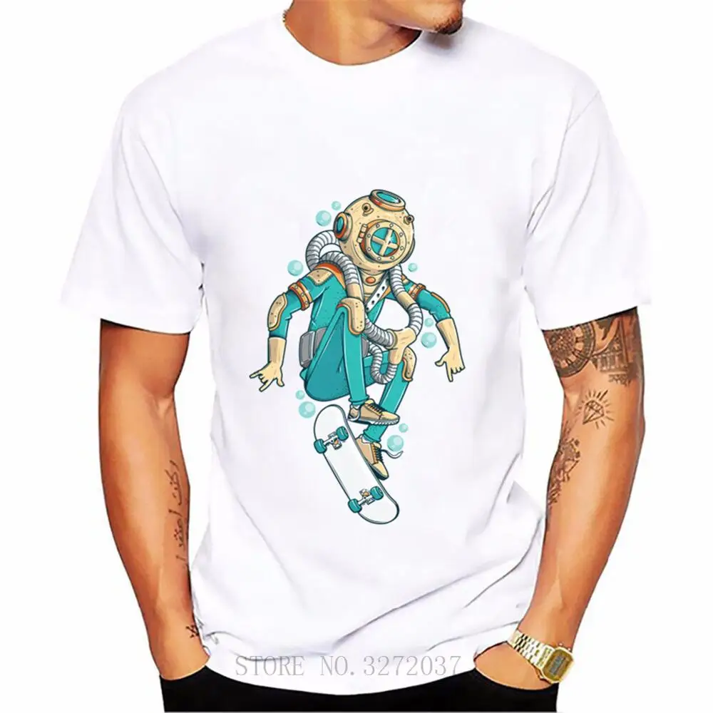 Мужская футболка с подводной лодкой фигуристки крутая Повседневная новинка 2019