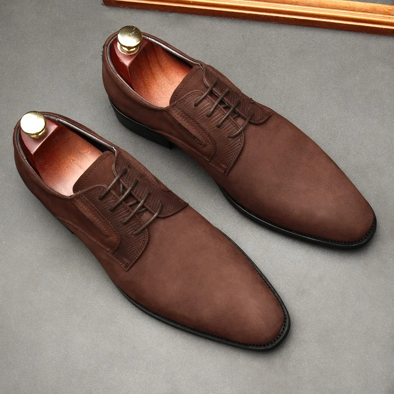 Туфли мужские классические из натуральной замши качественная офисная обувь