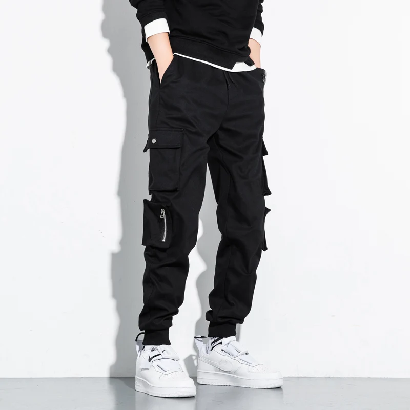 

Men's Side Pockets Cargo Pants Trousers Fashion Four Seasons Multi-Pocket Solid Casual Streetwear Men's Pants 8Xl