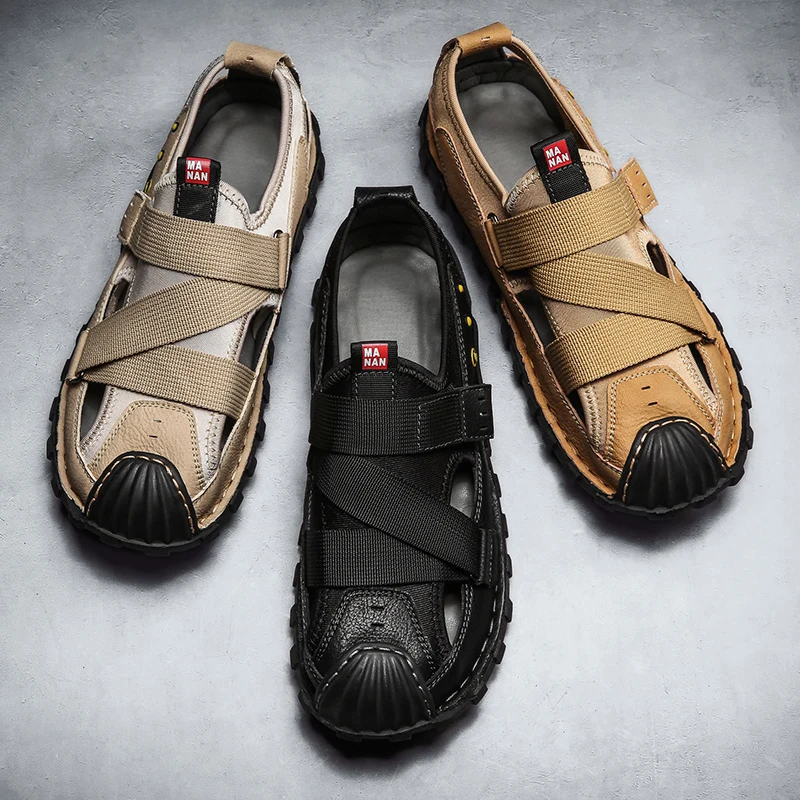 

2020 New Men Shoes Comfortable Men Sandals Beach Shoes Lightweight Mens Casual Shoes Big Size 39-48 Non-slip Platform Zapatillas