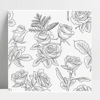 azsg rose flowers bud leaves clear stamps for diy scrapbookingcard makingalbum decorative silicone stamp crafts
