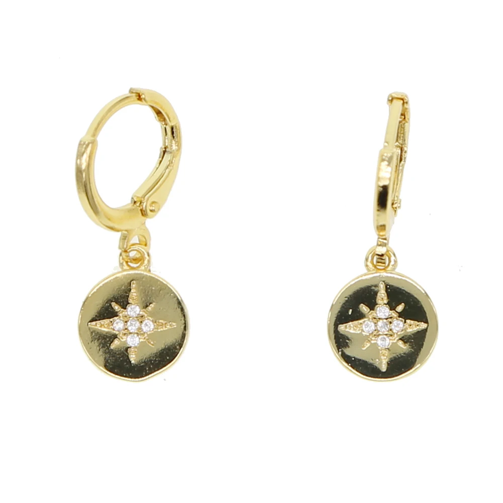 Позолоченные 2021 новейший дизайн простой темперамент CZ Звезда Северная