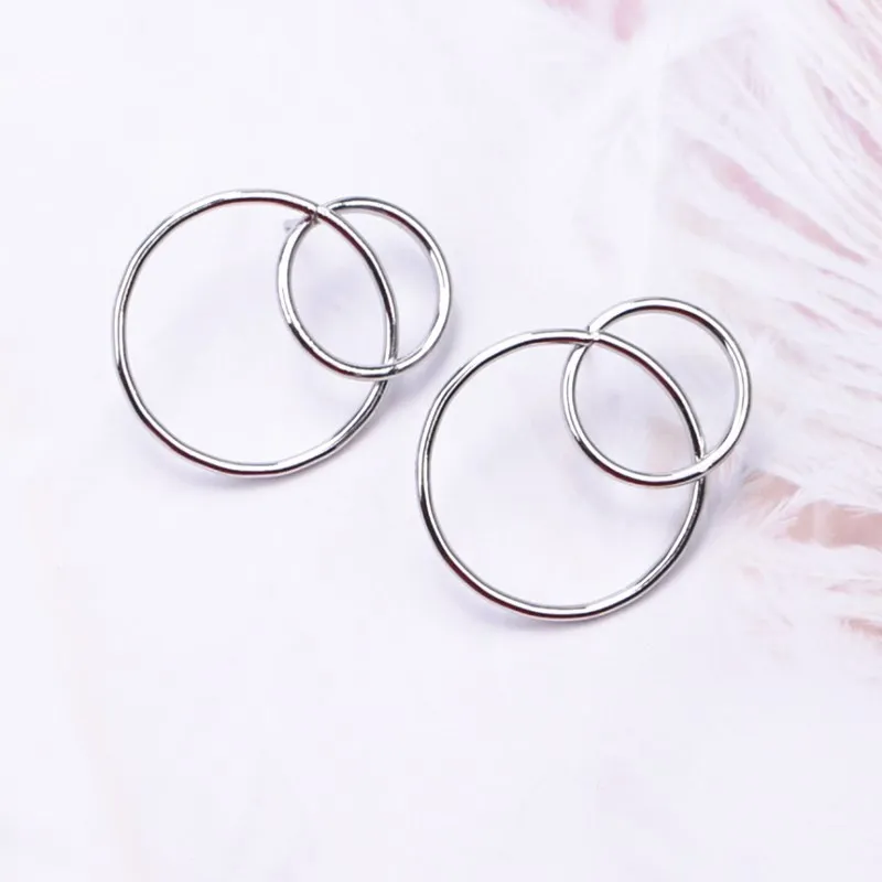 127 silver Новые модные большие круглые Висячие серьги для женщин, серьги-гвоздики золотистого цвета, вечерние ювелирные изделия в стиле панк oorbellen - Окраска металла: 127 silver