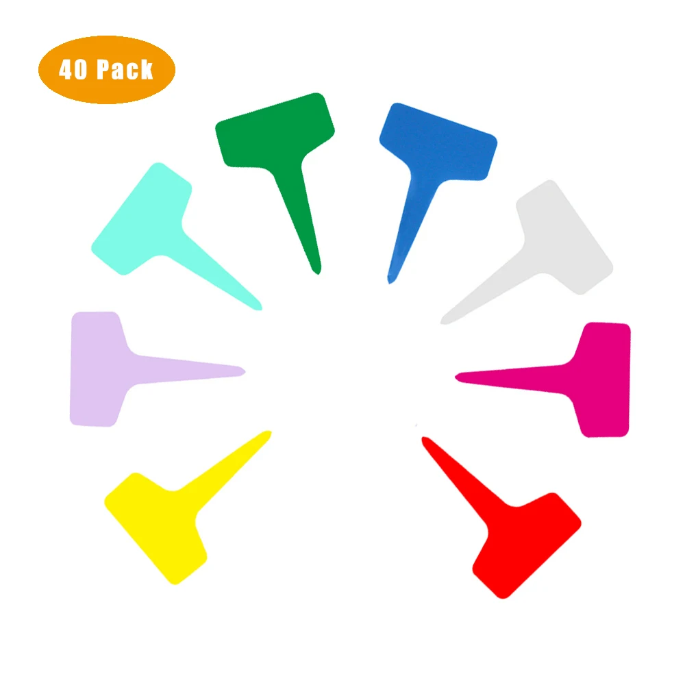 40 шт. пластиковый маркер для растений из ПВХ s сада t образный тег 10*6 см