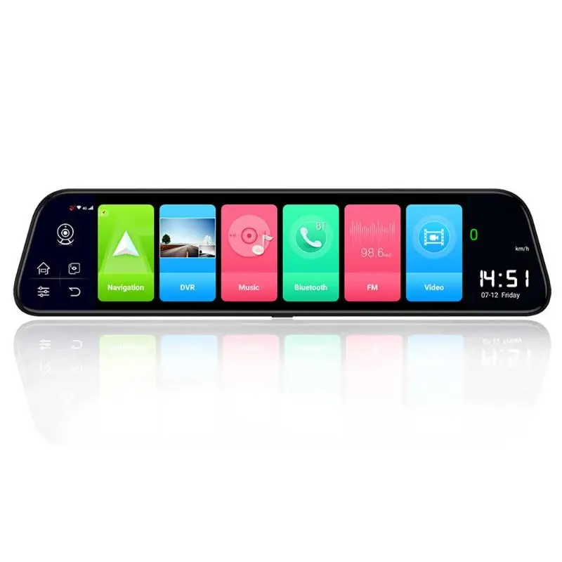 Зеркало заднего вида с GPS навигацией Android 8 1 12 дюймов 4G|Видеорегистраторы| |