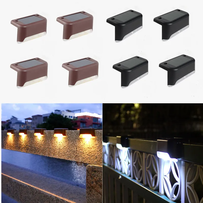 

1/4/8/10Pcs solar led light outdoor Step Lights Led solar garden lamps Decoration Outdoor Stair Garden Street lamp luces solares