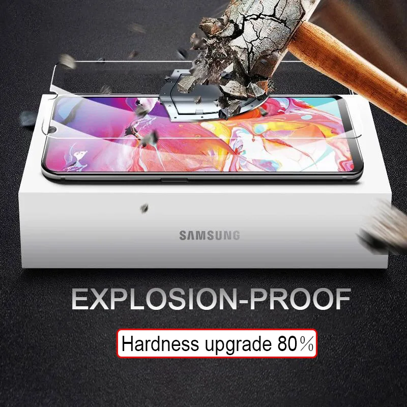 Защитное стекло закаленное для Galaxy Samsung A70/A50/A90/A80/A60/A40/A30/A20/A10/A71/A51/A01 3 шт.|Защитные