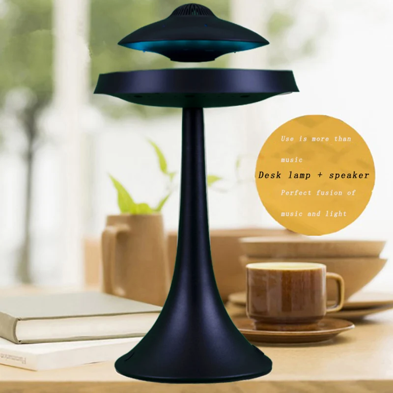 Новые Смарт Bluetooth колонки UFO Стиль Магнитная подвеска семь цветов светодиодный свет супер бас стерео водонепроницаемый беспроводной зарядки