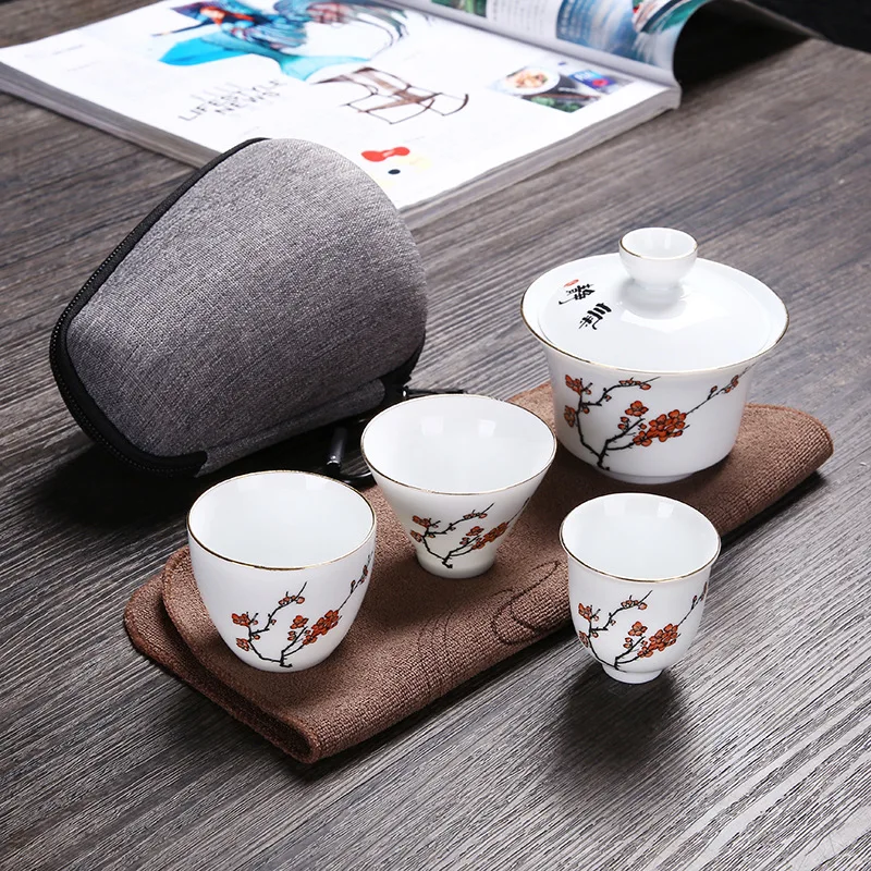 Дорожная сумка китайский телефон чайник чашки яркая кружка чайные наборы белая