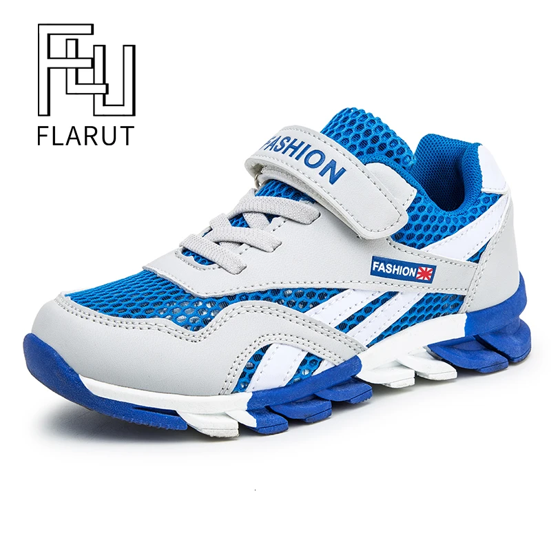 Кроссовки детские дышащие сетчатые на липучке спортивная обувь для бега