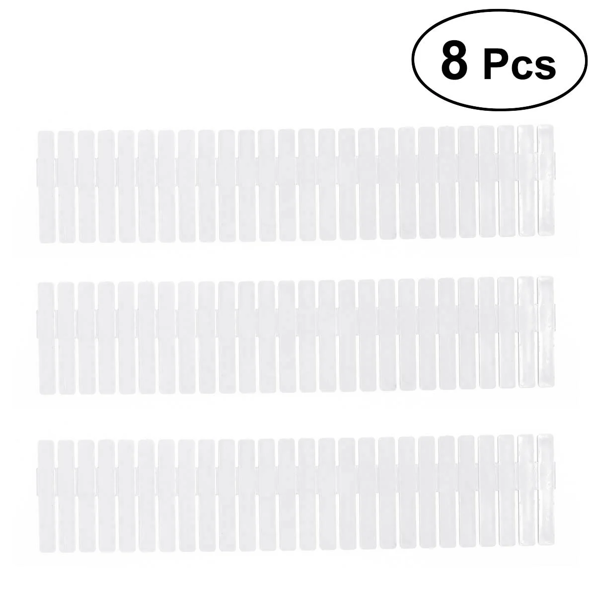 

8 PCS DIY Drawer Organizer Dividers for Dresser Storage Household Storage - 32.2x7cm (White)
