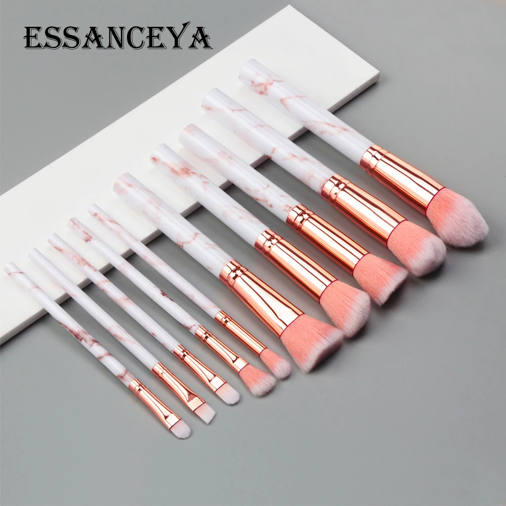 ESSANCEYA 7/10/20 шт. Мрамор шаблон кисти для макияжа для косметики пудра основа, тени для век, набор кисточек для макияжа Красота инструменты Наборы