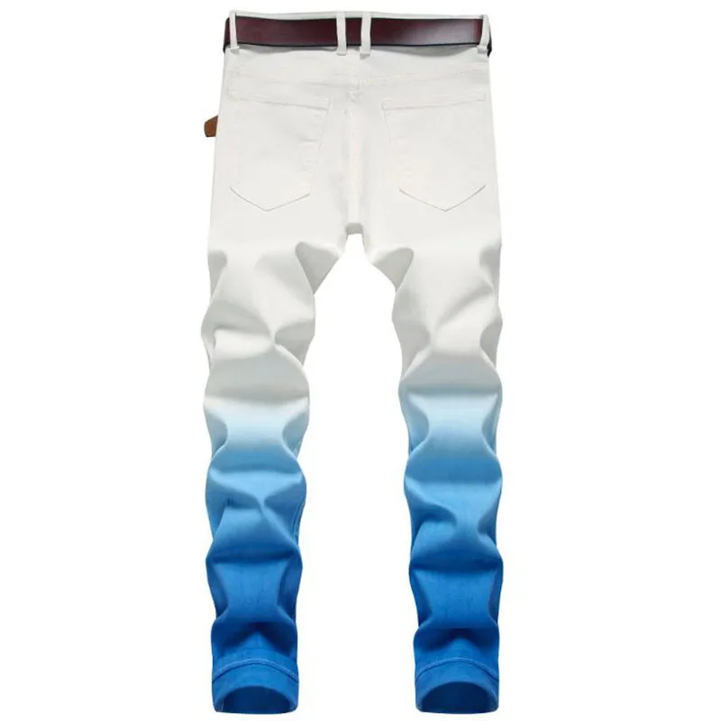 

2021 New Fashion Mens Cotton Jeans Elastic Slim Skinny White Jeans Men Trousers Casual Male Hip hop Denim Pants Vaqueros Hombre