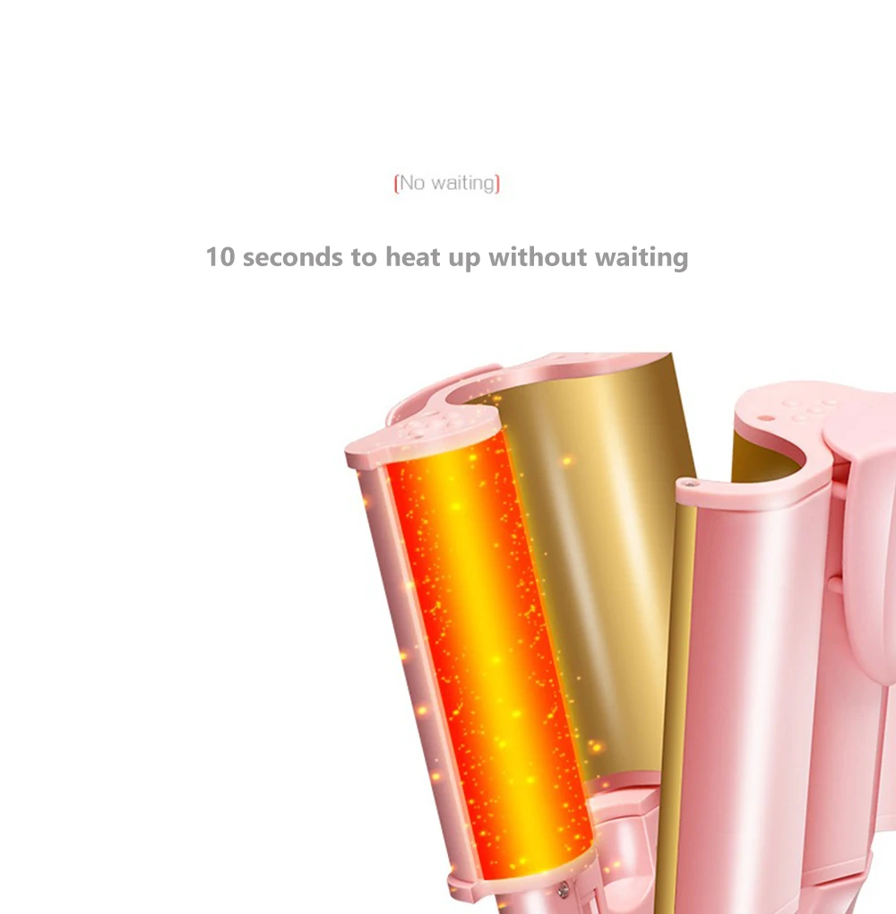 

Hair Curling Iron Ceramic Triple Professional Triple Pipe Hair Curler Egg Roll Hair Styling Tools Hair Styler Wand Curler Irons