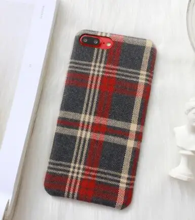 Gimfun осенний теплый плюшевый чехол в клетку для Iphone Xsmax простой тканевый мягкий чехол из ТПУ для Iphone 7 8 6s Plus X Xr 11 Pro Max - Цвет: 8