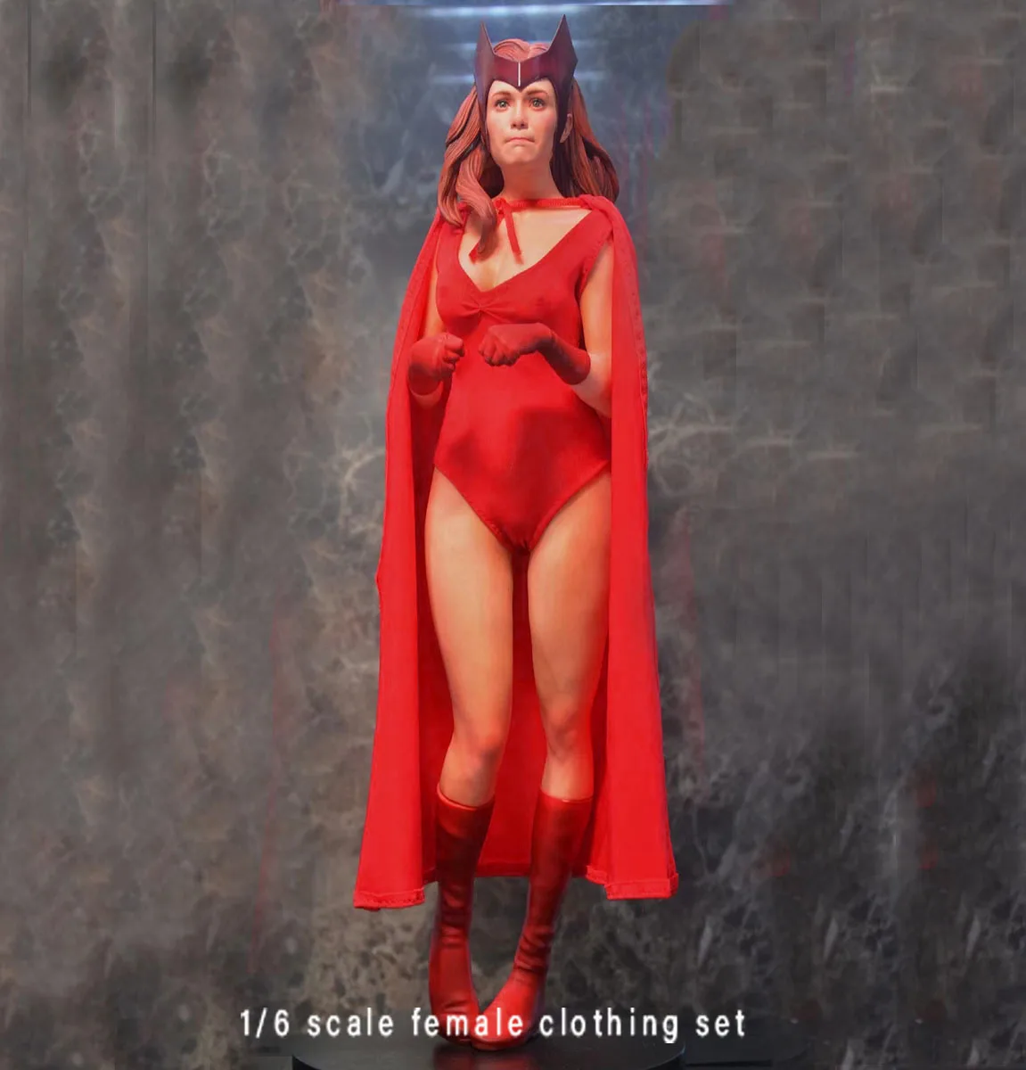 1/6 בקנה מידה סקרלט מכשפה גרביונים אדום גלימת Combat חליפת בגדי סט Fit 12 ''נקבה פעולה דמות גוף בובות צעצועים