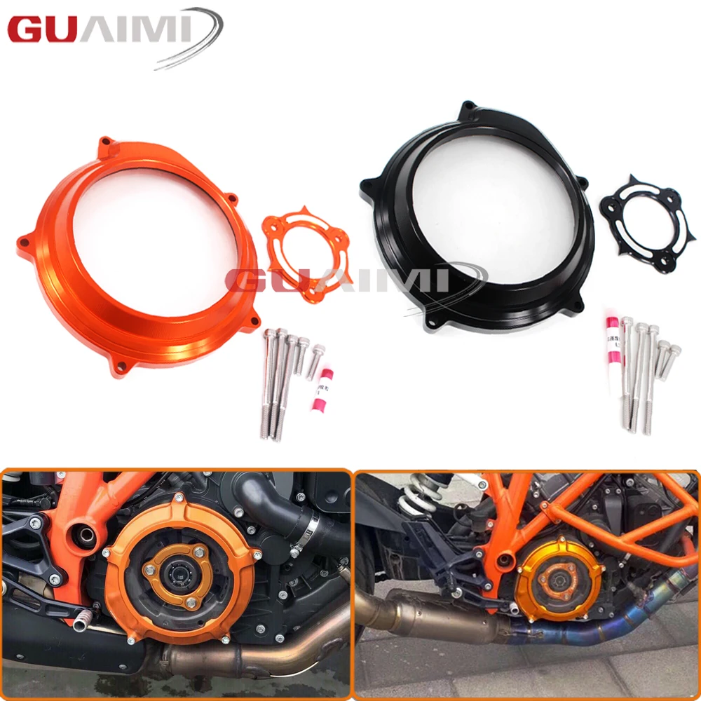 Для KTM 1290 Superduke GT R Adventure 1090 1050 1190 R LC8 Прозрачная защитная крышка сцепления двигателя
